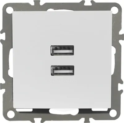 Produktbild von Doppel USB-Steckdose QUADRA weiß