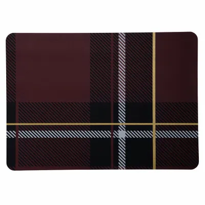 Obrázok produktu pre ASA Tischset, Tartan rot  46 x 33 cm, leather optic
