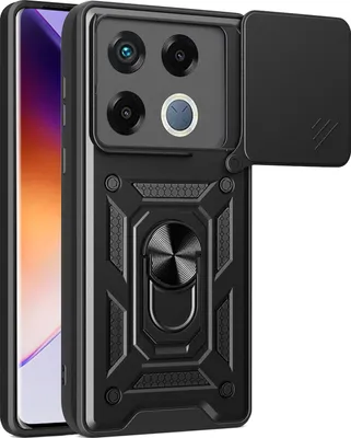 Produktbild von Hülle für Infinix GT 20 Pro Magnetische Ring Ständer Halter Dia Kameraschutz TPU Bumper Silikon Schutzhülle Schwarz