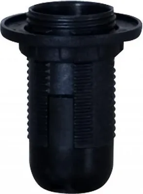 Produktbild von Schwarze E14-1 Thermoplast-Fassung mit Kragen