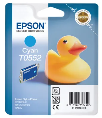 Produktbild von Epson Duck Singlepack Cyan T0552, Cyan, 8 ml, 1 Stück(e), Einzelpackung
