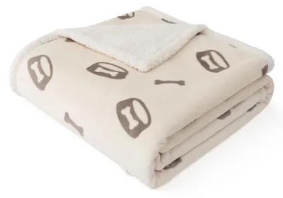Obrázok produktu pre Nepremokavá podložka pre psa, 73x63 cm, umývateľná, sherpa fleece, krémová farba