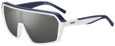 Immagine prodotto di Hugo HG 1334/G/S, occhiali da sole da uomo, colore bianco e blu, modello 99/1/135