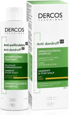 Zdjęcie produktu dla Dercos Anti-Dandruff Shampoo szampon przeciwłupieżowy do włosów suchych 200ml