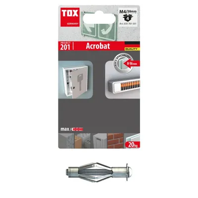 Obrázek produktu pro TOX Acrobat, Souprava šroubů a hmoždinek, Betonový, Kov, Šedá, Křížový, Německo