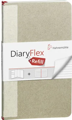 Produktbild von Hahnemühle DiaryFlex Refill - 100 g/m² - 11,5 x 19 cm - liniert - 80 Blatt - 160 Seiten