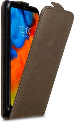 Produktbild von Cadorabo Hülle für LG Q STYLUS Schutz Hülle in Braun Flip Etui Handyhülle Case Cover
