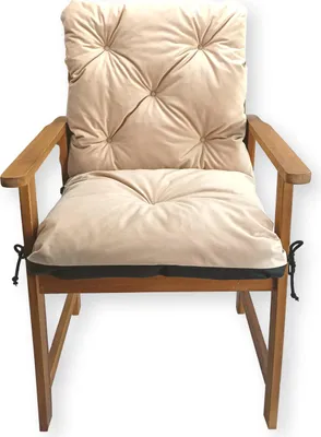 Produktbild von 4L Textil Gartenstuhlauflage Niedriglehner Hochlehner (50x50x50 cm, Beige)