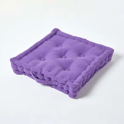 Obrázek produktu pro HOMESCAPES Polštář na sezení obyčejný fialový 40 x 40 cm