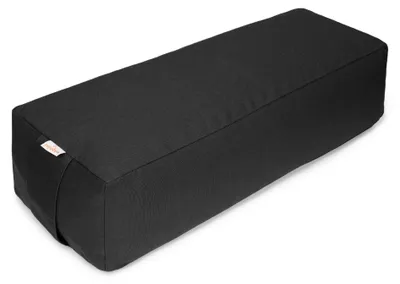 Produktbild von yogabox Yoga und Pilates Rechteckbolster BASIC - schwarz 60 x 20 x 14 cm Buchweizenschalen