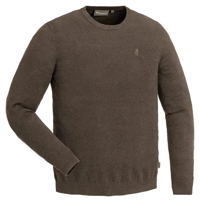 Produktbild von Pinewood 5049 Värnamo Rundhals Strickpullover Braun Melange (207) XL