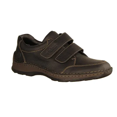 Produktbild von Rieker 05350-00 Herrenslipper, Schwarz, Leder, extra Weit, NEU - Herrenschuhe Slipper, Schwarz, leder