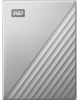 Image de WD My Passport Ultra for Mac WDBPMV0050BSL - Disque dur - crypté - 5 To - externe (portable) - USB 3.1 (connecteur USB-C) - AES 256 bits - argenté