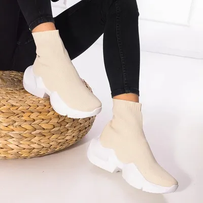 Produktbild von Damen Stoff-Sneakers - Beige, leichte Freizeitschuhe, Größe 38