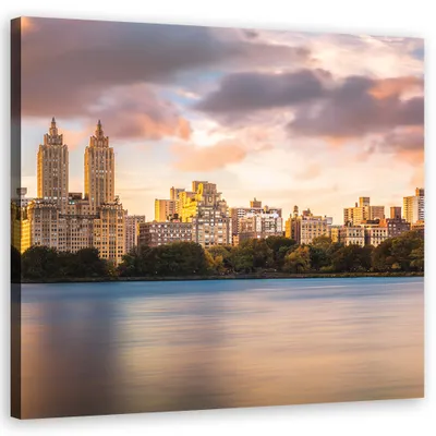 Produktbild von Leinwandbild städte & architektur - beige 60x60 cm Feeby beige wandbild bereit zum aufhängen
