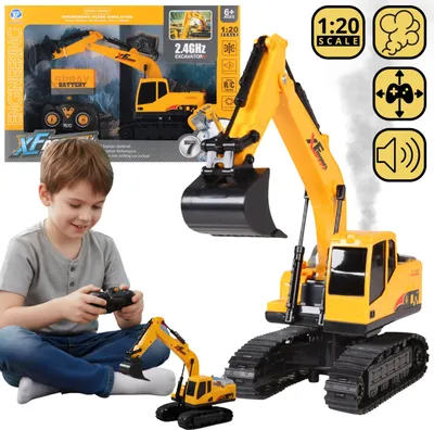 Obrázok produktu pre Diaľkovo ovládané pásové rýpadlo XF S DIAĽKOVÝM OVLÁDANÍM, REALISTICKÝ 1:20 S VÝKONNÝM ZVUKOM MEGA CREATIVE