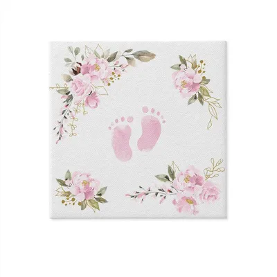 Produktbild von Vliesservietten PINK FEET 40x40cm 50St.