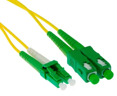 Immagine prodotto di ACT Cavo patch in fibra monomodale da 3 metri LSZH 9/125 OS2 duplex con connettori LC/APC8 e SC/APC8