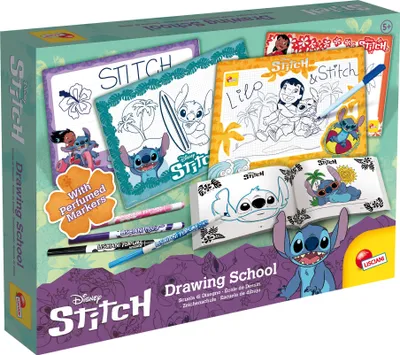 Produktbild von Lisciani 107575 - Disney Stitch - Zeichenschule mit parfümierten Stiften ausmalen zeichnen Kinder