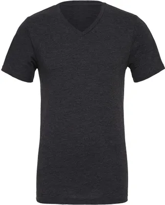 Produktbild von Canvas Uni Heather CVC Short Sleeve V-Neck Tee