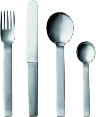Imagen del producto de Silecomplaza, juego de cubiertos para mesa, acero inoxidable, 4 piezas