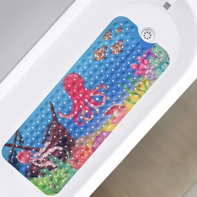 Immagine prodotto di Tappetino antiscivolo per vasca da bagno, 100 x 40 cm, lavabile in lavatrice, forma rettangolare