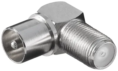 Produktbild von GOOBAY F-Adapter Buchse->Koaxial St. 90°