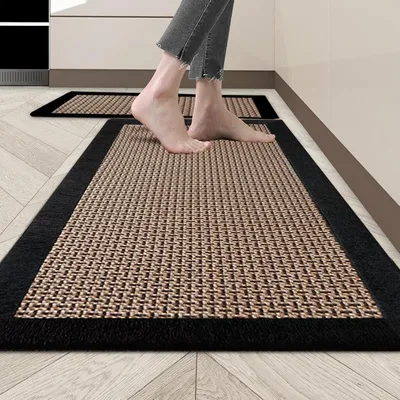 Productafbeelding van Keukenloper - 50 x 120 cm - Rubber - Antislip - Machinewasbaar - Zwart