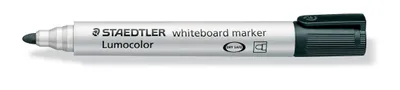 A single Staedtler Lumocolor whiteboard marker is shown against a white background.