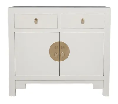 Produktbild von Fine Asianliving Chinesischer Schrank Moonshine Greige - Orientique Kollektion B90xT40xH80cm Chinesischer Schrank Chinesischer Hochzeitsschrank Orientalische Möbel Asiatische