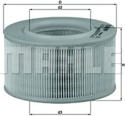 Produktbild von Luftfilter MAHLE LX 720 für VW TRANSPORTER III Bus Filtereinsatz
