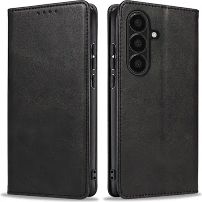 Produktbild von Handyhülle für Samsung Galaxy A57 5G Kunstleder Flip Cover Hülle Handytasche Case Kartenfach Farbe: Schwarz