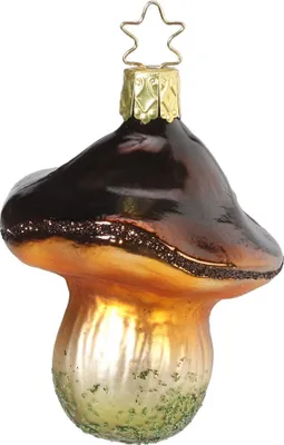Produktbild von Christbaumschmuck Marone Pilz Glas 7cm braun, 1 Stück