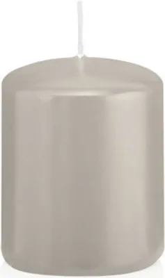 Produktbild von Stumpenkerzen Zinn Grau 60 x Ø 48 mm, 24 Stück