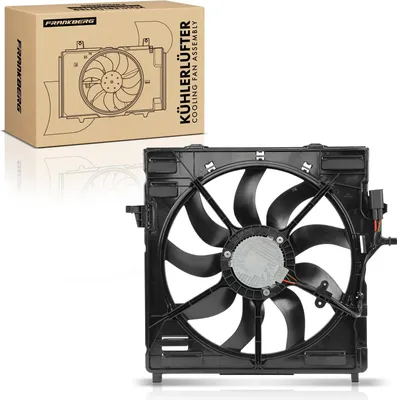 Obrázok produktu pre Frankberg 1x ventilátor chladenia motora s rámom ventilátora chladiča BMW X5 F15 F85 X6 F16 F86 4.4L 2013-2019