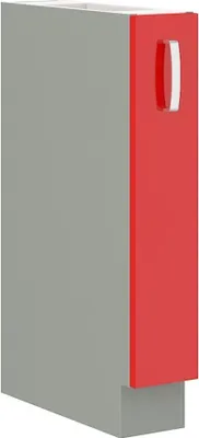 Produktbild von Küche Bianca Rose Hochglanz Rot Unterschrank 15 cm Schrankauszug Küchenschrank