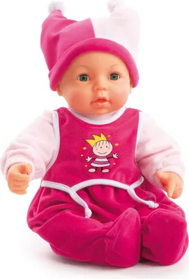 Produktbild von Bayer Design 94682AA Funktionspuppe Hello Baby, spricht, bewegt den Mund, interaktiv, mit Flasche, Schnuller, rosa 46 cm