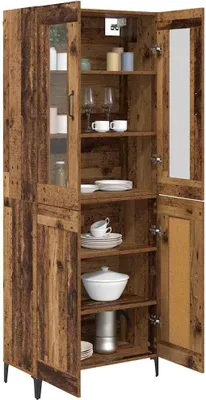 Obrázek produktu pro vidaXL Highboard old wood 69,5 x 34 x 180 cm materiál na bázi dřeva