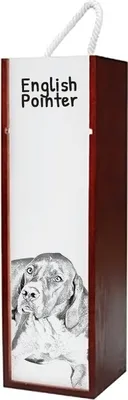 Imagen del producto de Art-Dog Caja de regalo para vino – Pointer inglés I – con caja de regalo
