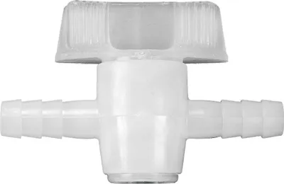 Produktbild von Absperrventil 12 mm Plastik mit ergonomischem Griff, korrosionsbeständig bis 0,3 bar