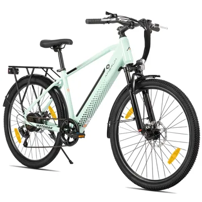 Produktbild von Hiland 26 Zoll-E-Mountainbike, 250W, 7 Gänge, mechanische Scheibenbremse, mit 10,4-Ah-Akku im Rahmen, Schutzblechen und Gepäckträger für Erwachsene