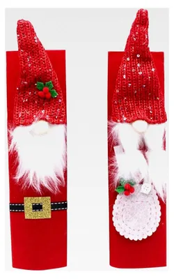 Produktbild von Kühlschrankgriffabdeckungen 2 Stück Weihnachtsmann-Design für Ofen, Mikrowelle, Geschirrspüler-Dekoration