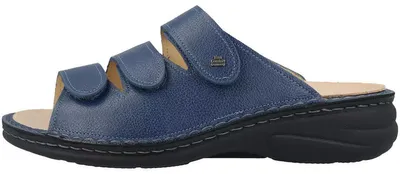 Immagine prodotto di Muli da donna Finn Comfort Hellas, Blu, pelle, comodi, chiusura a velcro - muli da donna / separatori di punta, blu, pelle (bourne)