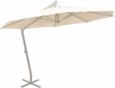 Image de vidaXL Parasol Parapluie 350 cm Sable Mât en aluminium