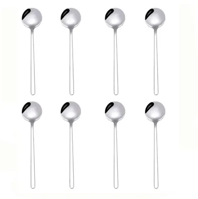 8 Kaffeelöffel 15,2 cm Edelstahl silber