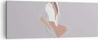 Produktbild von Bild auf Leinwand - Leinwandbild - Einteilig - Frau Grafik Modern - 140x50cm - Wand Bild - Wanddeko - Wandbilder - Leinwanddruck - Bilder - Wanddekoration - Leinwand bilder - Wandbild - AB140x50-4266