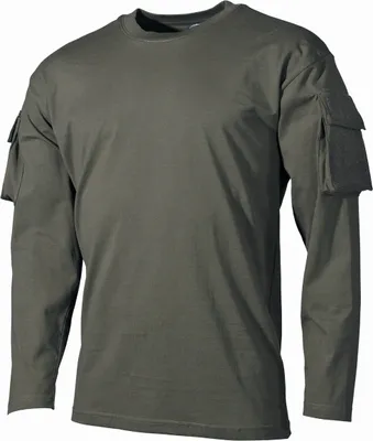 Produktbild von Outdoor Langarm-Shirt oliv mit Ärmeltaschen L