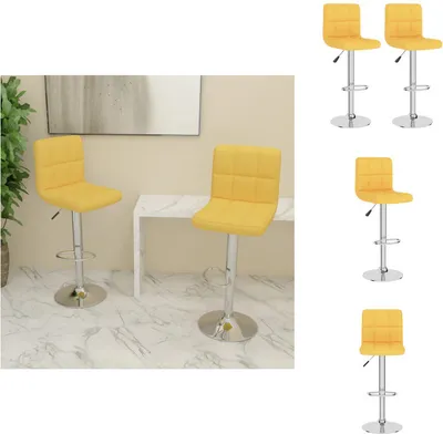 Produktbild von vidaXL Barhocker 2 Stk. Senfgelb Stoff -  Barhocker