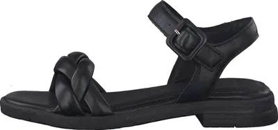 Produktbild von MARCO TOZZI Damen Riemchen Leder Sandalen Flechtoptik 2-28404-28, Größe:40 EU, Farbe:Schwarz