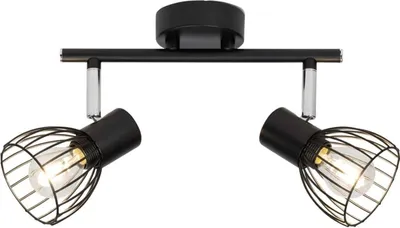 Produktbild von BRILLIANT Lampe Blacky Spotrohr 2flg schwarz | 2x D45, E14, 40W, geeignet für Tropfenlampen (nicht enthalten) | Für LED-Leuchtmittel geeignet